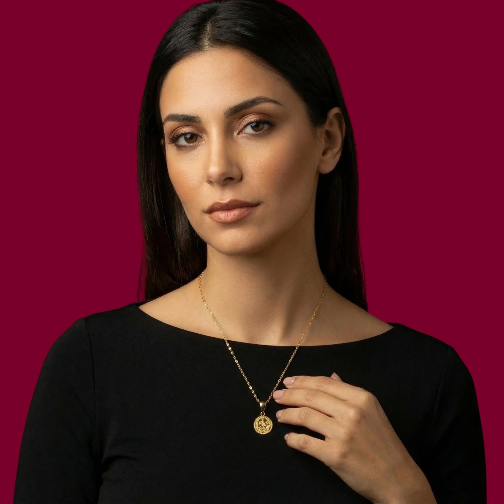 Halskette 1016 Çeyrek Resat mit Anker Kette 22 Karat - Image 4