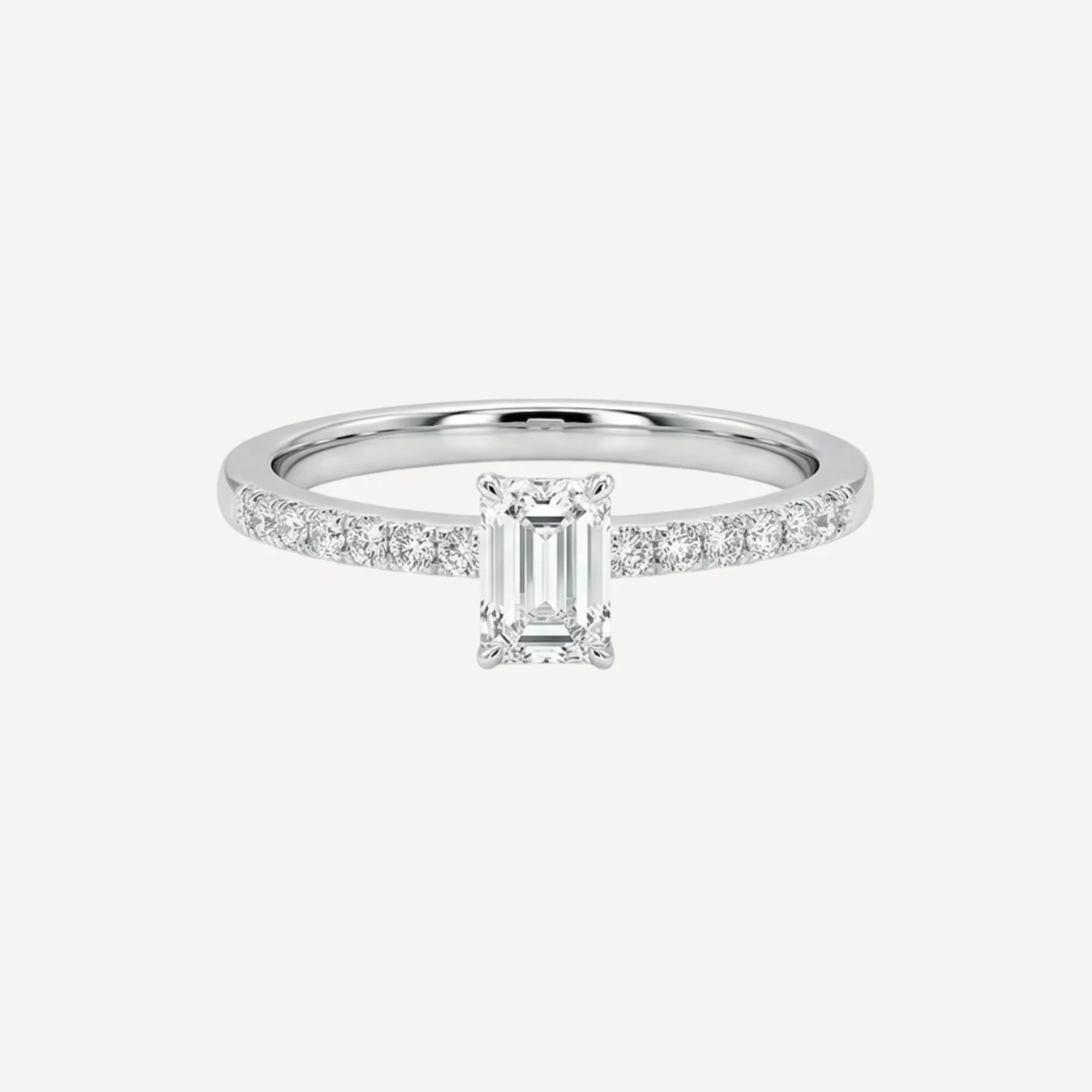 Lab Grown Diamantring 0.53 ct. Emerald LGD018