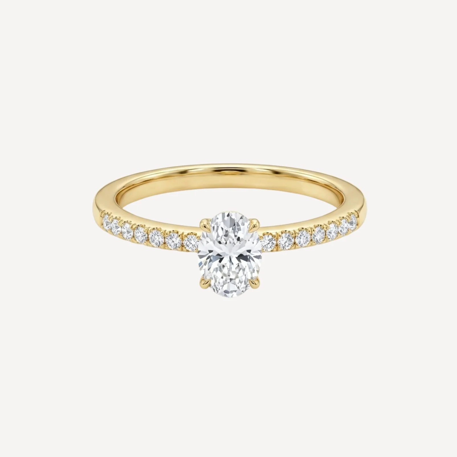 Lab Grown Diamantring 0.55 ct. Oval LGD022