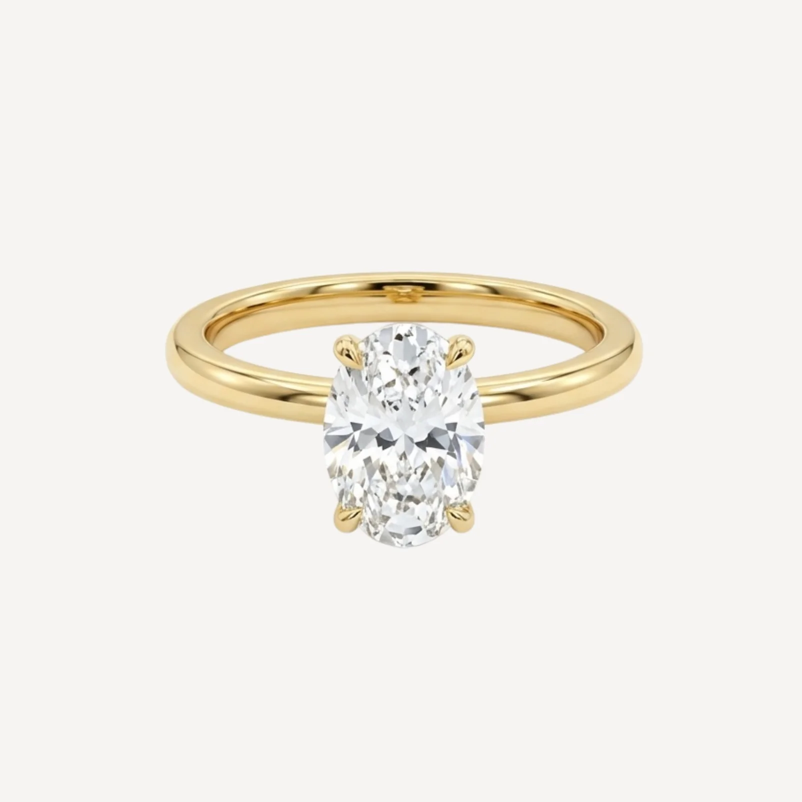 Lab Grown Diamantring 2.08 ct. Oval LGD016