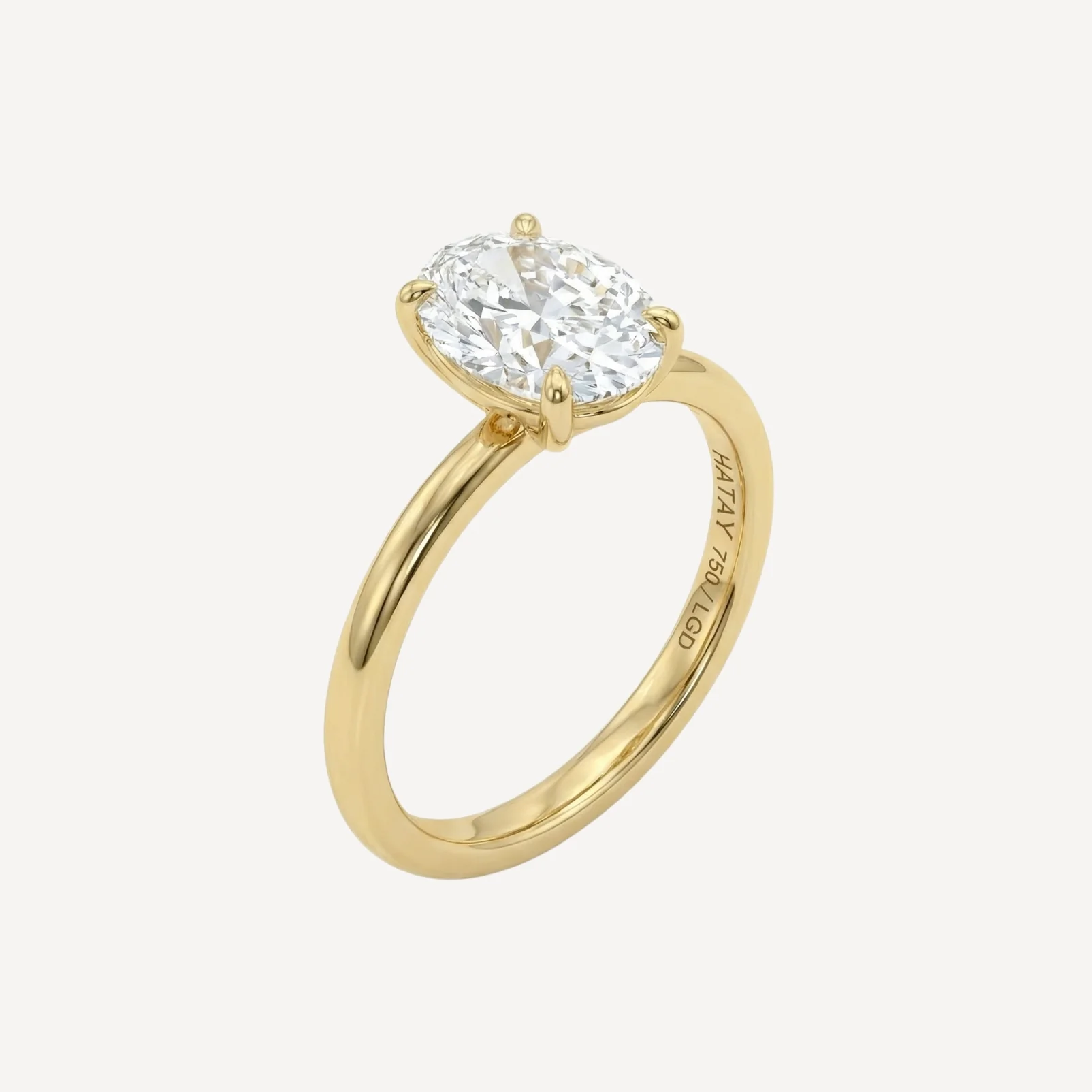 Lab Grown Diamantring 2.08 ct. Oval LGD016 - Image 2