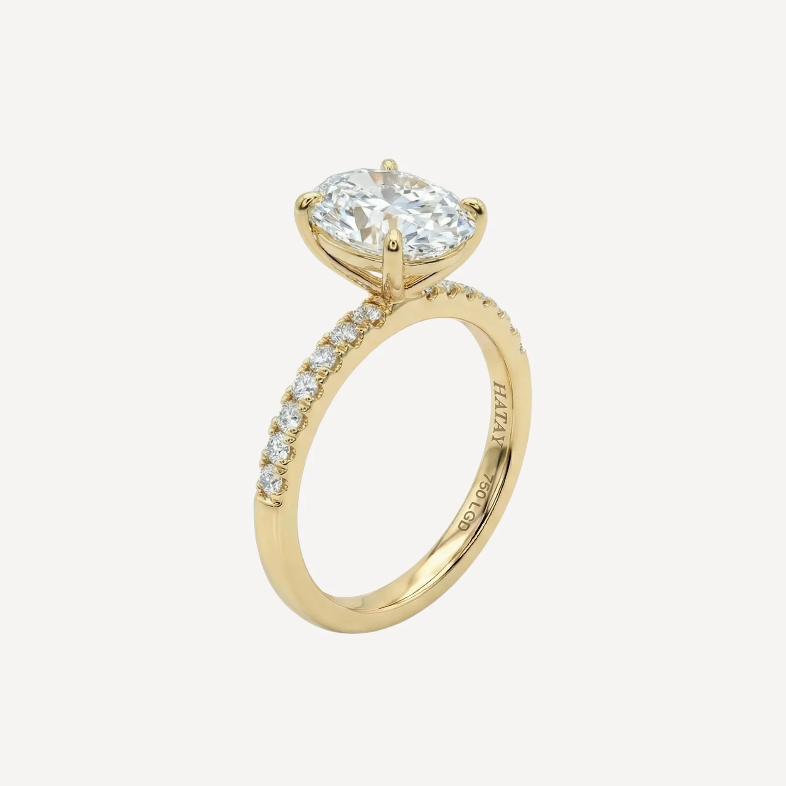 Lab Grown Diamantring 5.0 ct. Oval LGD029 - Image 2