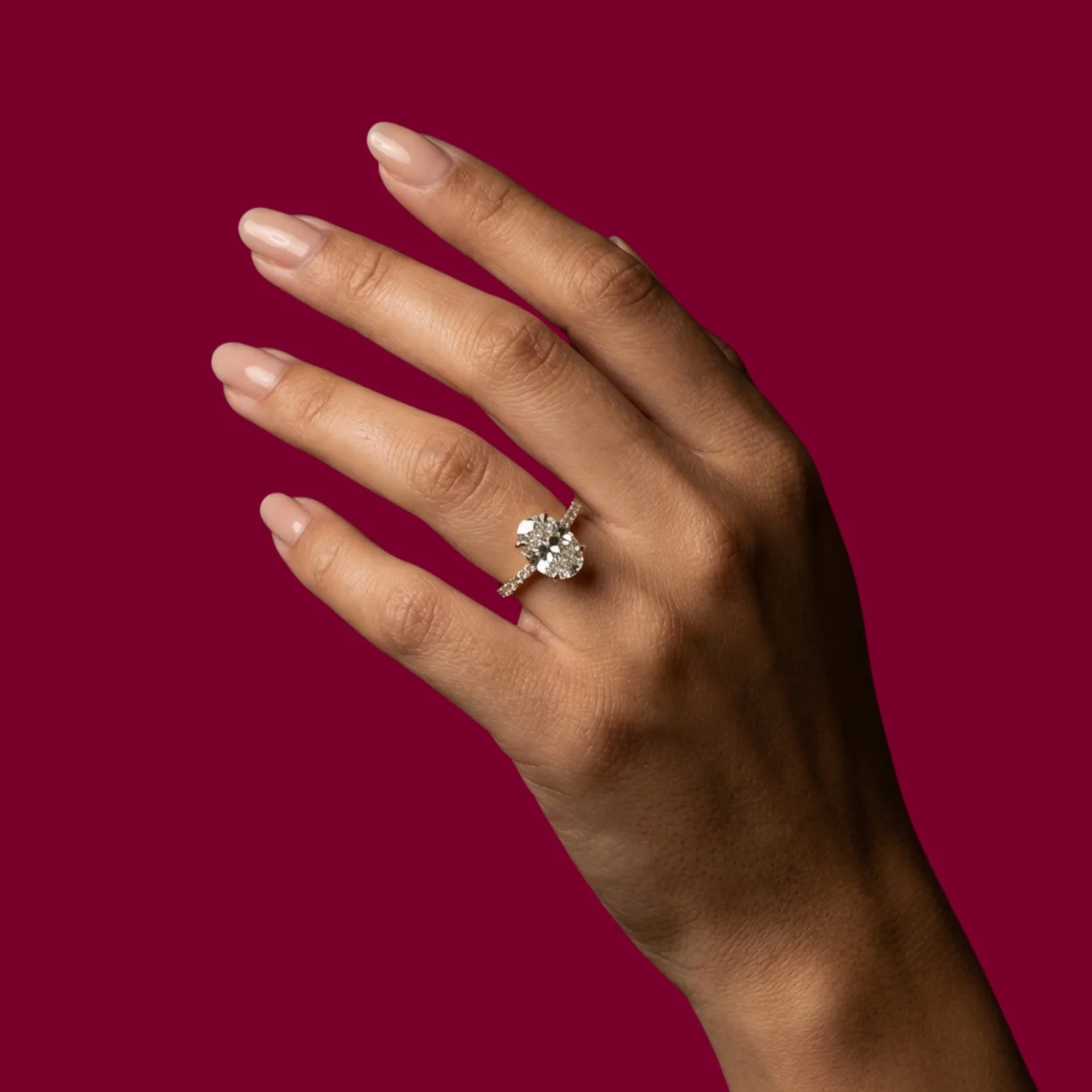 Lab Grown Diamantring 5.0 ct. Oval LGD029 - Image 3