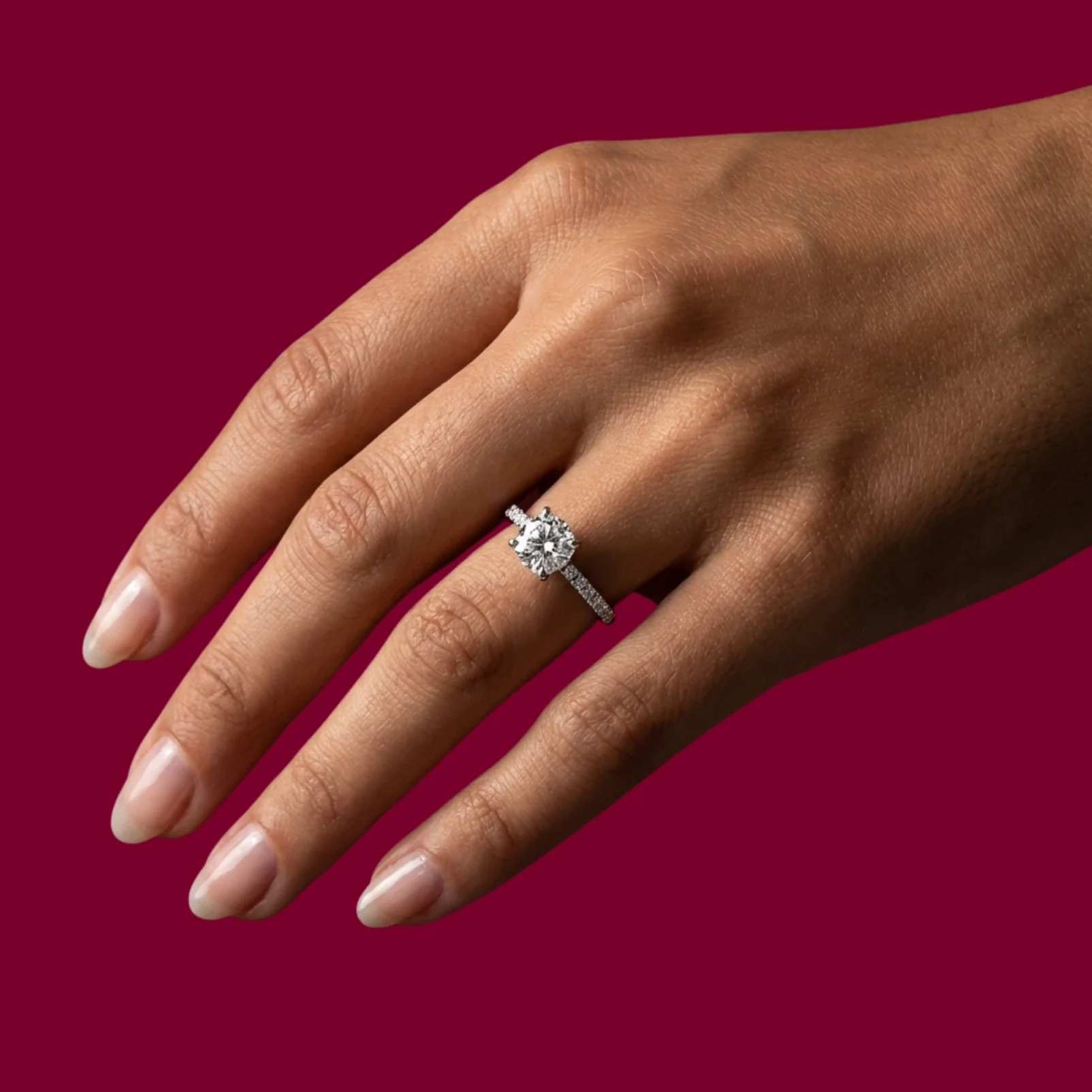 Lab Grown Diamantring 2.01 ct. Rund LGD004 - Image 3